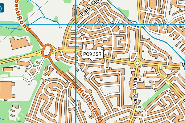 PO9 3SR map - OS VectorMap District (Ordnance Survey)