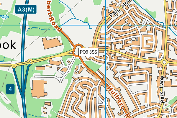 PO9 3SS map - OS VectorMap District (Ordnance Survey)