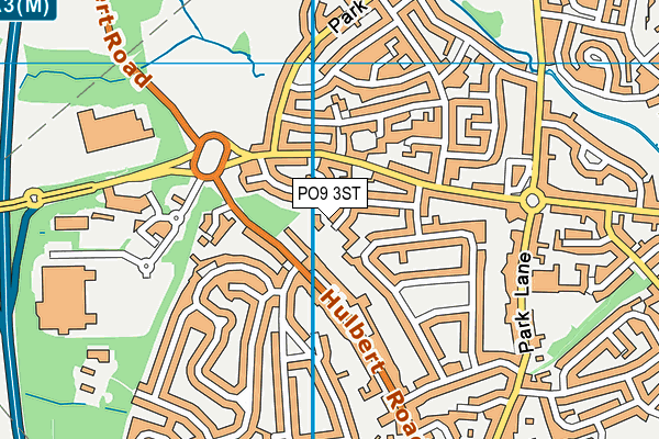 PO9 3ST map - OS VectorMap District (Ordnance Survey)