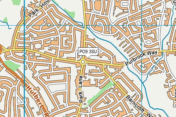 PO9 3SU map - OS VectorMap District (Ordnance Survey)