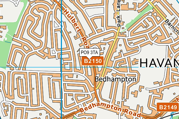 PO9 3TA map - OS VectorMap District (Ordnance Survey)