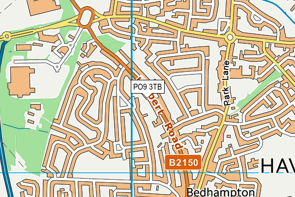 PO9 3TB map - OS VectorMap District (Ordnance Survey)