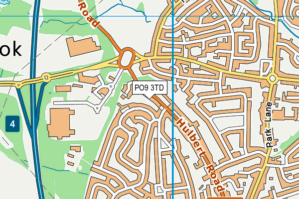 PO9 3TD map - OS VectorMap District (Ordnance Survey)