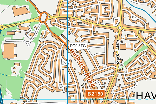 PO9 3TG map - OS VectorMap District (Ordnance Survey)