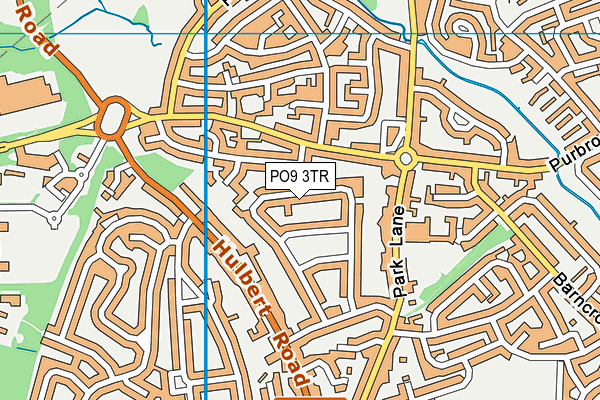 PO9 3TR map - OS VectorMap District (Ordnance Survey)