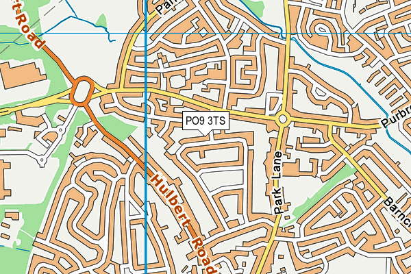 PO9 3TS map - OS VectorMap District (Ordnance Survey)