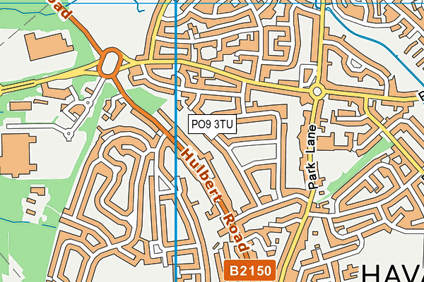 PO9 3TU map - OS VectorMap District (Ordnance Survey)