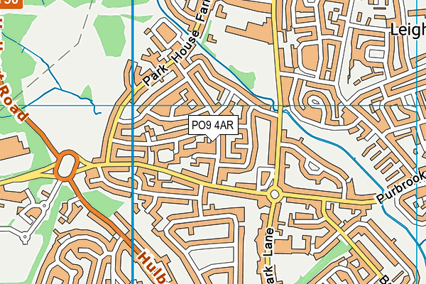 PO9 4AR map - OS VectorMap District (Ordnance Survey)