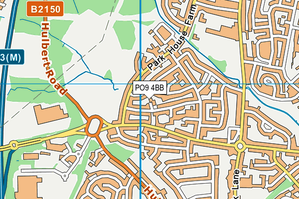 PO9 4BB map - OS VectorMap District (Ordnance Survey)