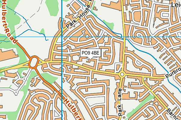 PO9 4BE map - OS VectorMap District (Ordnance Survey)