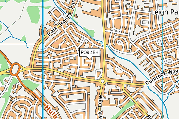 PO9 4BH map - OS VectorMap District (Ordnance Survey)