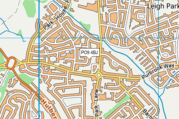 PO9 4BJ map - OS VectorMap District (Ordnance Survey)