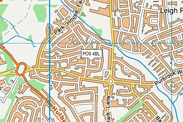 PO9 4BL map - OS VectorMap District (Ordnance Survey)