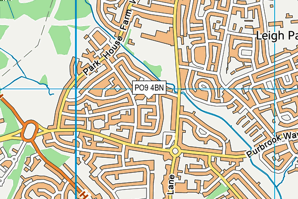 PO9 4BN map - OS VectorMap District (Ordnance Survey)