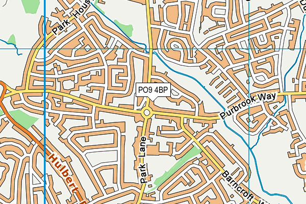 PO9 4BP map - OS VectorMap District (Ordnance Survey)