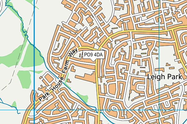 PO9 4DA map - OS VectorMap District (Ordnance Survey)