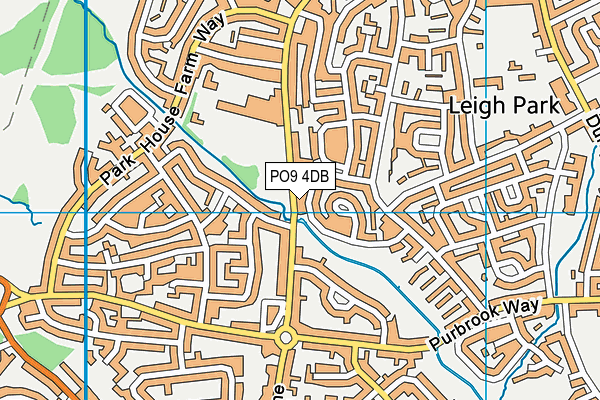 PO9 4DB map - OS VectorMap District (Ordnance Survey)