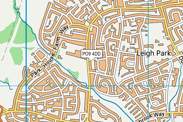 PO9 4DD map - OS VectorMap District (Ordnance Survey)