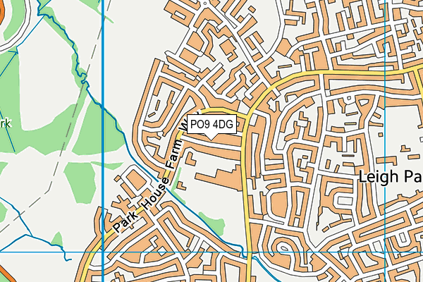 PO9 4DG map - OS VectorMap District (Ordnance Survey)