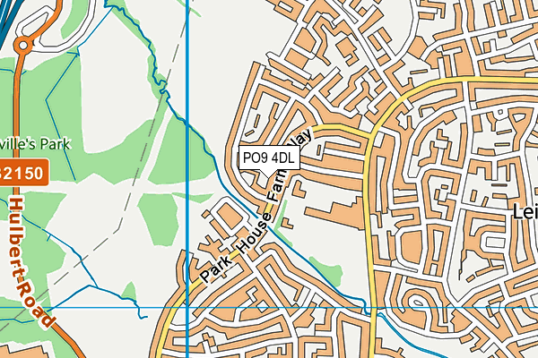 PO9 4DL map - OS VectorMap District (Ordnance Survey)