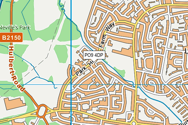 PO9 4DP map - OS VectorMap District (Ordnance Survey)