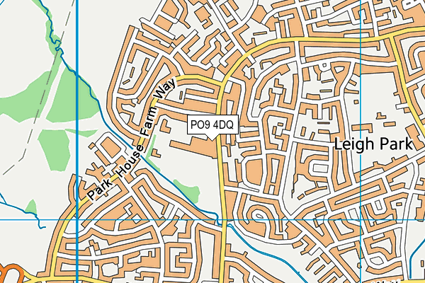 PO9 4DQ map - OS VectorMap District (Ordnance Survey)