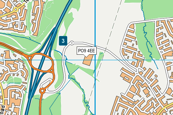 PO9 4EE map - OS VectorMap District (Ordnance Survey)