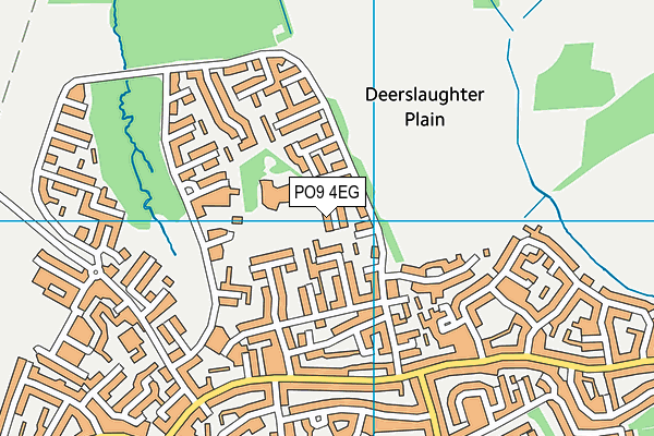 PO9 4EG map - OS VectorMap District (Ordnance Survey)