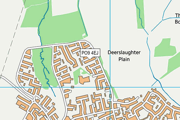 PO9 4EJ map - OS VectorMap District (Ordnance Survey)