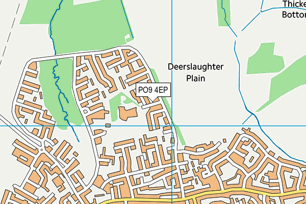 PO9 4EP map - OS VectorMap District (Ordnance Survey)