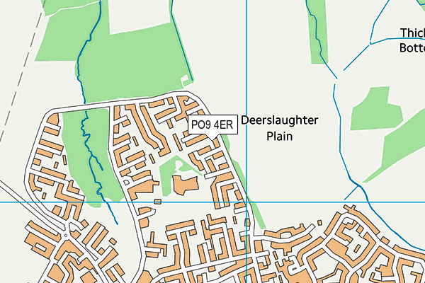 PO9 4ER map - OS VectorMap District (Ordnance Survey)