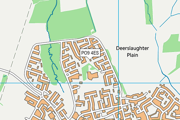 PO9 4ES map - OS VectorMap District (Ordnance Survey)