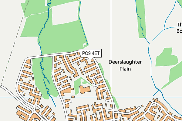 PO9 4ET map - OS VectorMap District (Ordnance Survey)