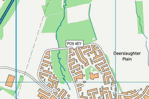 PO9 4EY map - OS VectorMap District (Ordnance Survey)