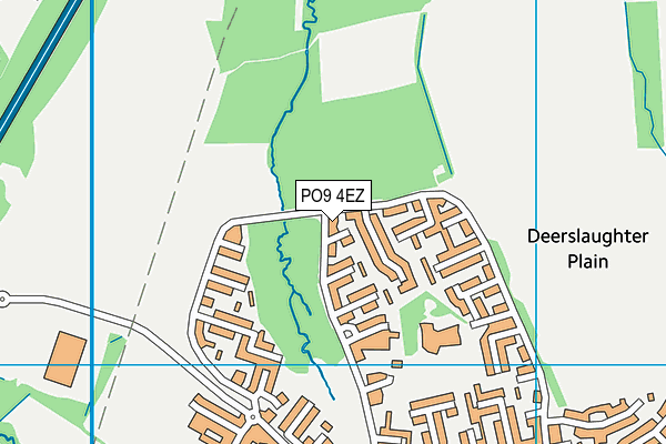 PO9 4EZ map - OS VectorMap District (Ordnance Survey)