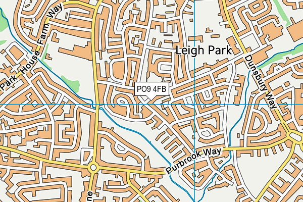 PO9 4FB map - OS VectorMap District (Ordnance Survey)