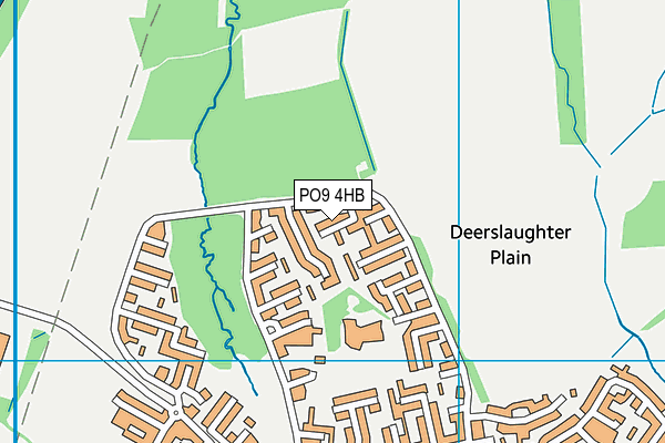 PO9 4HB map - OS VectorMap District (Ordnance Survey)