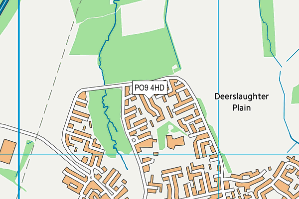 PO9 4HD map - OS VectorMap District (Ordnance Survey)