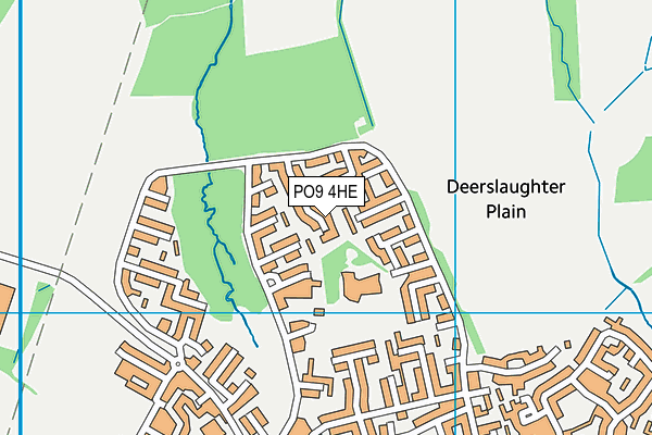 PO9 4HE map - OS VectorMap District (Ordnance Survey)