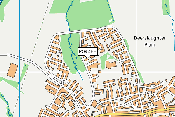 PO9 4HF map - OS VectorMap District (Ordnance Survey)