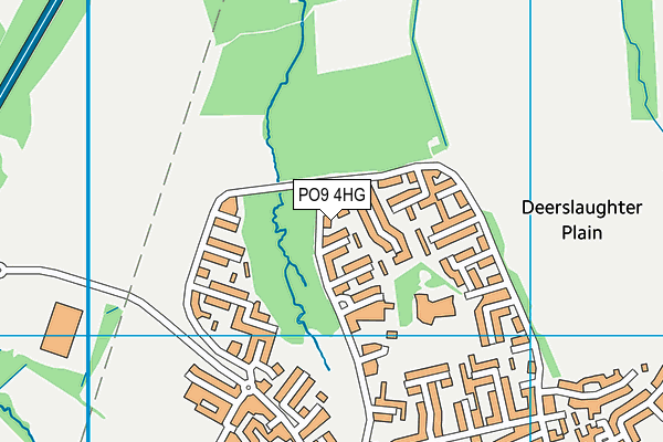 PO9 4HG map - OS VectorMap District (Ordnance Survey)