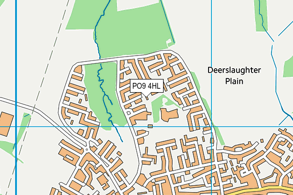 PO9 4HL map - OS VectorMap District (Ordnance Survey)