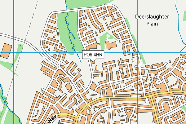 PO9 4HR map - OS VectorMap District (Ordnance Survey)