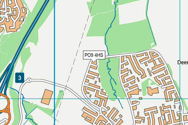 PO9 4HS map - OS VectorMap District (Ordnance Survey)