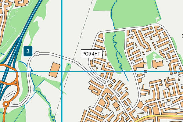 PO9 4HT map - OS VectorMap District (Ordnance Survey)