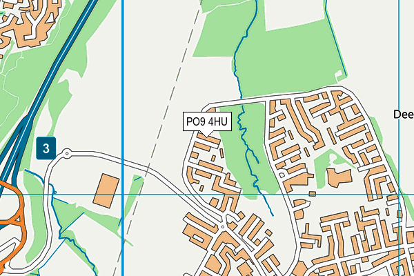 PO9 4HU map - OS VectorMap District (Ordnance Survey)