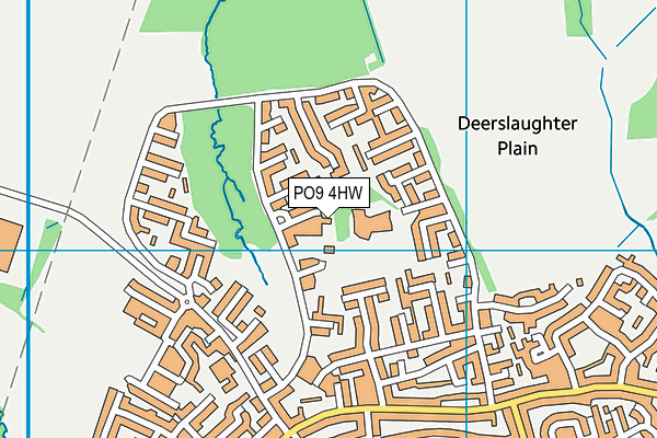 PO9 4HW map - OS VectorMap District (Ordnance Survey)