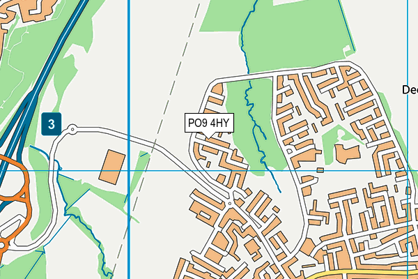 PO9 4HY map - OS VectorMap District (Ordnance Survey)