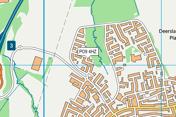 PO9 4HZ map - OS VectorMap District (Ordnance Survey)