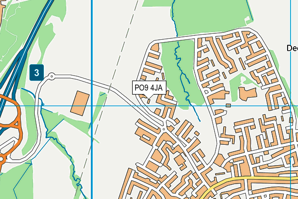PO9 4JA map - OS VectorMap District (Ordnance Survey)